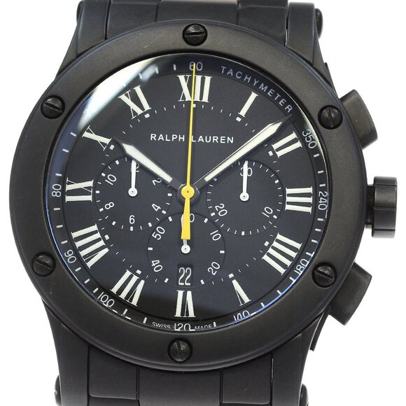RALPH LAUREN Sporting chrono K02360 black Dial Automatic Men's Watch_827842 - Picture 1 of 6